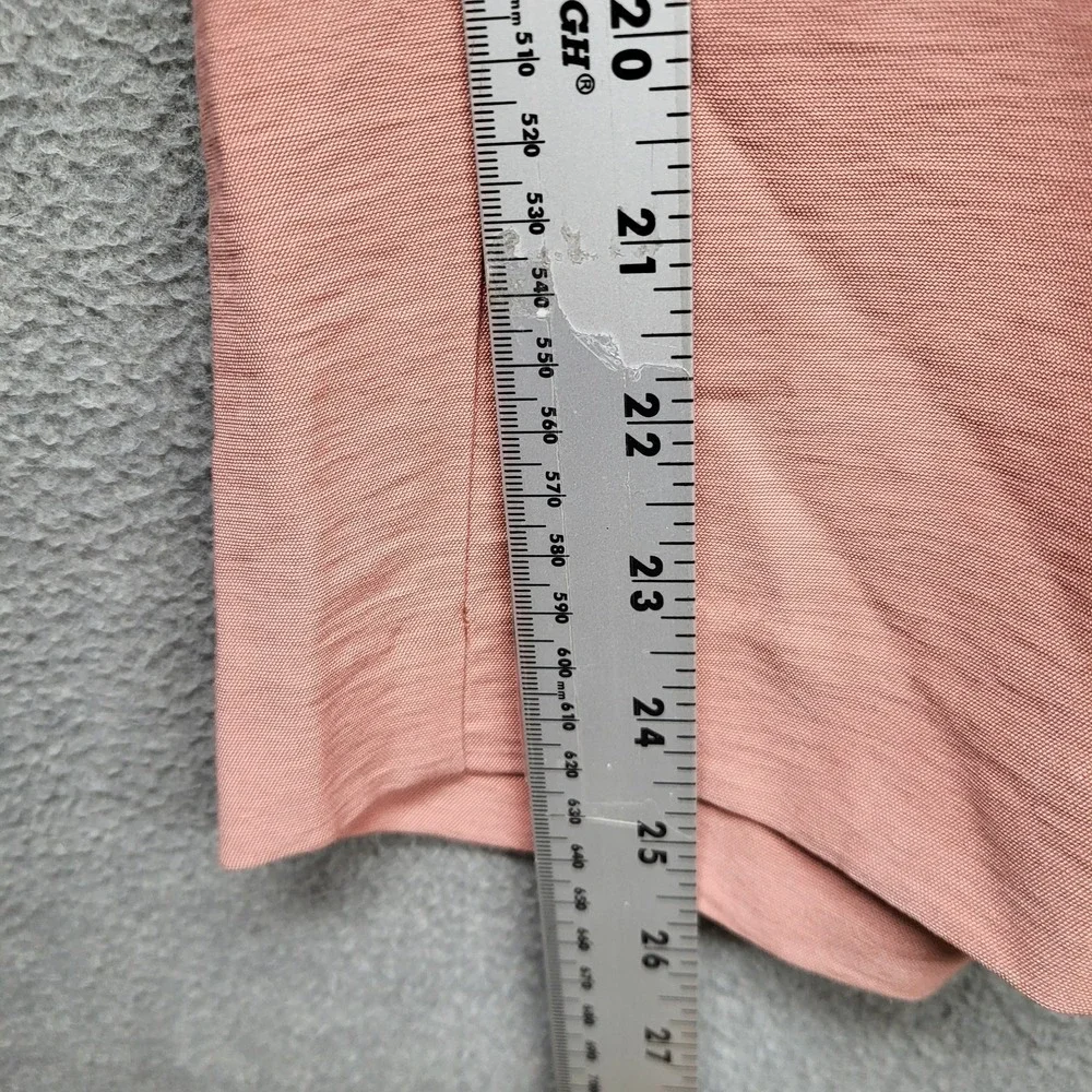 LOFT Women Pants 6 Pink‎ Nylon Rayon Ankle Wide-Leg Button 25